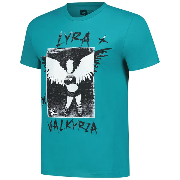 Turquoise_Lyra_Valkyria_Wings__Round_Neck_T-Shirt_For_Men