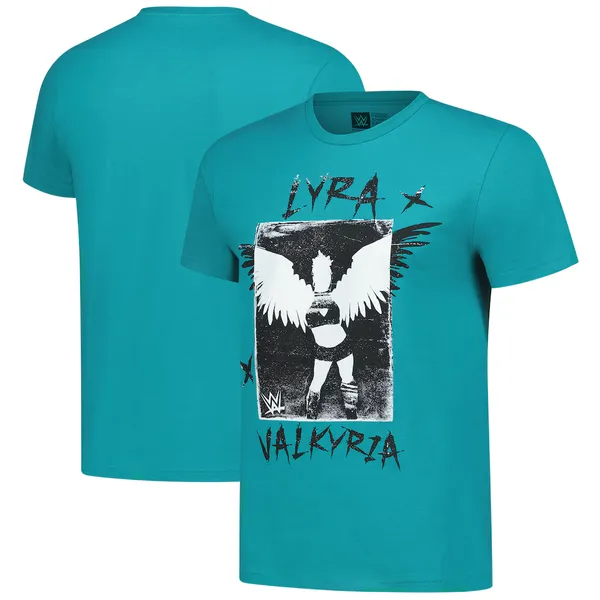Turquoise_Lyra_Valkyria_Wings__Round_Neck_T-Shirt_For_Men