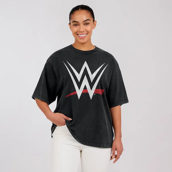 WEAR_by_Erin_Andrews_Black_WWE_Logo_Boyfriend_T-Shirt