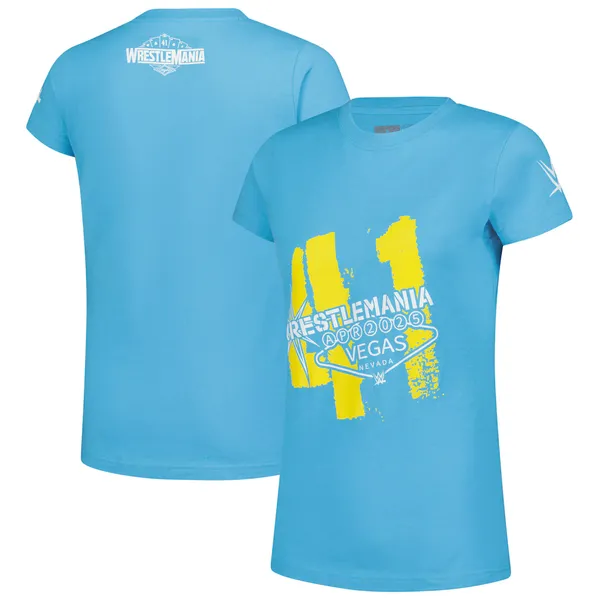 WWE_Authentic_Blue_WrestleMania_Trendy_Welcome_Sign_T-Shirt