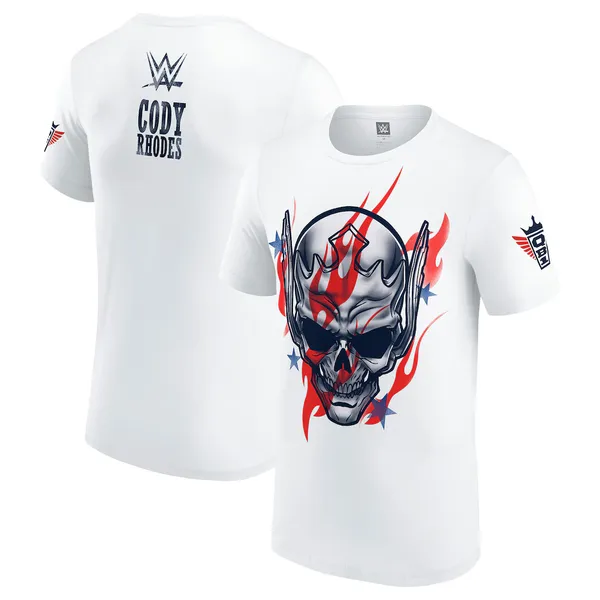 White_Cody_Rhodes_Stars_&_Stripes_Nightmare__Round_Neck_T-Shirt_For_Men