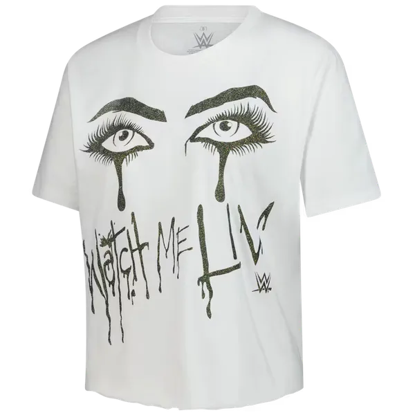 White_Liv_Morgan_"Liv_Eyes"_Crop_T-Shirt