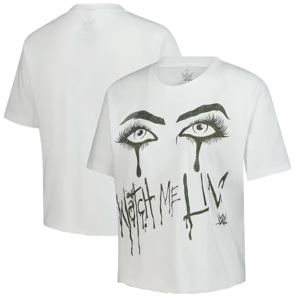White_Liv_Morgan_"Liv_Eyes"_Crop_T-Shirt