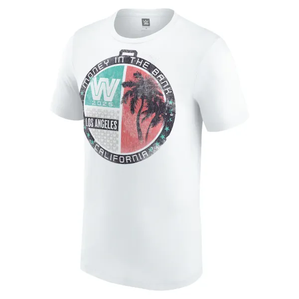 White_Money_in_the_Bank_2025_LA_Palm_Tree_T-Shirt