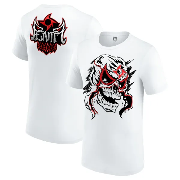 White_Penta_Mask__Round_Neck_T-Shirt_For_Men