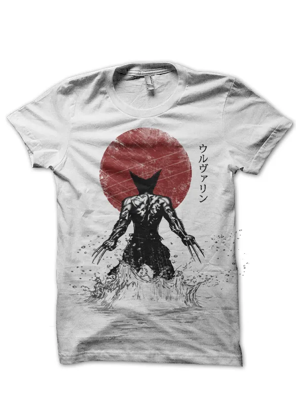 Wolverine_Samurai_White_T-Shirt