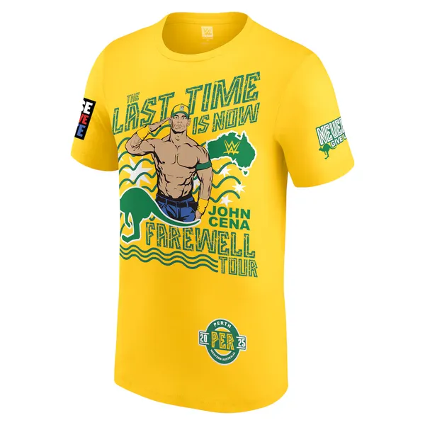 Yellow_John_Cena_Farewell_Tour_2025_Perth__Round_Neck_T-Shirt_For_Men
