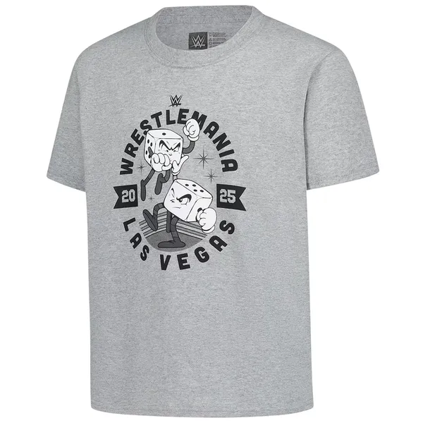 Youth_Heather_Gray_WrestleMania_41_Cartoon_Dice_T-Shirt
