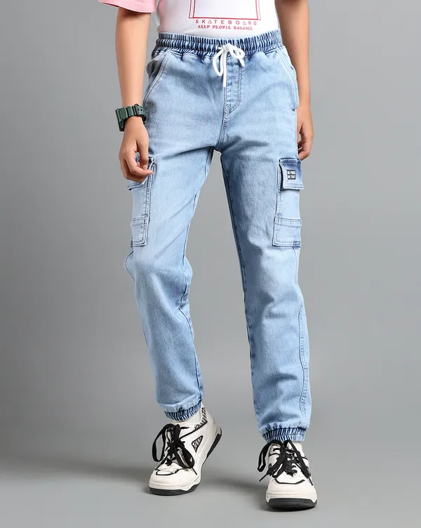 Boys_Cotton_Cargo_Denim_Washed_Contrast_Drawstring_Elastic_Waistband_N_Bottom_Joggers_Fit_Denim_Pant