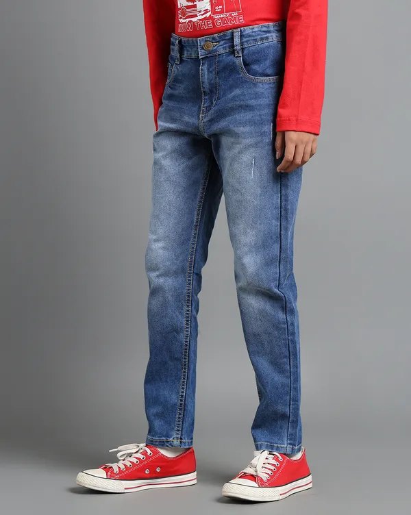Under_Fourteen_Only_Girls_Light_Blue_Textured_Wide_Leg_Denim_Jeans_|_High_Waist_Stretch_Denim_Pants_with_Bow_Cut-Out_Detail_for_Kids