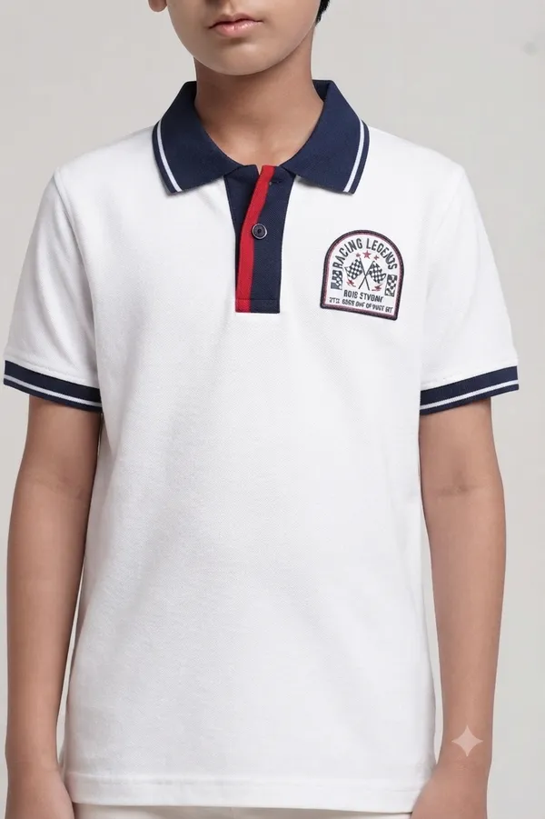 Under_Fourteen_Only_Boys_White_Solid_Polo_T-Shirt_|_Half_Sleeves_Regular_Fit_Cotton_Pique_Tee_with_Contrast_Panels_&_Chest_Embroidery_for_Kids