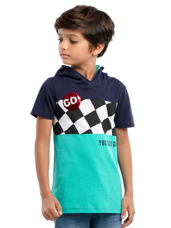 Boys_Hooded_Half_Sleeve_T_Shirt_With_Print_On_Chest