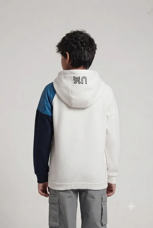 Under_Fourteen_Only_Boys_White_Color_Block_Hooded_Jacket_|_Full_Sleeves_Relaxed_Fit_Fleece_Zip-Up_Jacket_with_Welt_Pockets_for_Kids