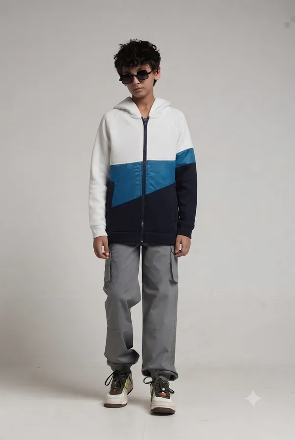 Under_Fourteen_Only_Boys_White_Color_Block_Hooded_Jacket_|_Full_Sleeves_Relaxed_Fit_Fleece_Zip-Up_Jacket_with_Welt_Pockets_for_Kids