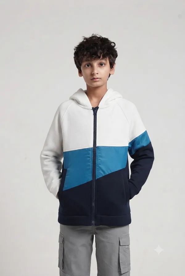 Under_Fourteen_Only_Boys_White_Color_Block_Hooded_Jacket_|_Full_Sleeves_Relaxed_Fit_Fleece_Zip-Up_Jacket_with_Welt_Pockets_for_Kids