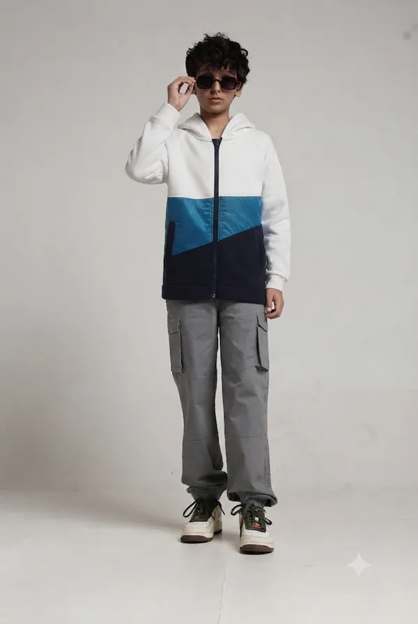 Under_Fourteen_Only_Boys_White_Color_Block_Hooded_Jacket_|_Full_Sleeves_Relaxed_Fit_Fleece_Zip-Up_Jacket_with_Welt_Pockets_for_Kids