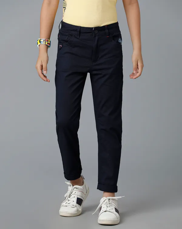 Navy_Cotton_Spandex_Slim_Fit_Trousers_For_Boys