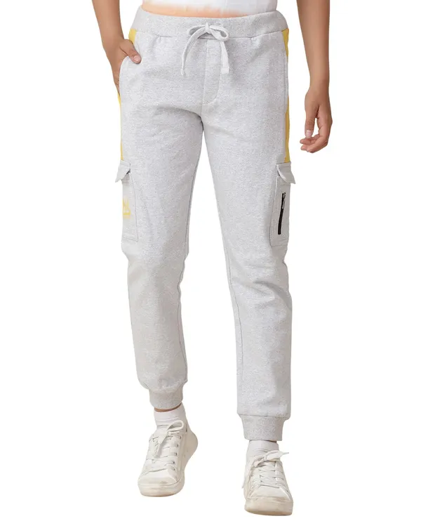 Cotton_Loop_Knit_Melange_Contrast_Cut_N_Sew_N_Print_Bottom_Rib_Joggers_Pants