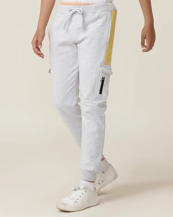 Cotton_Loop_Knit_Melange_Contrast_Cut_N_Sew_N_Print_Bottom_Rib_Joggers_Pants