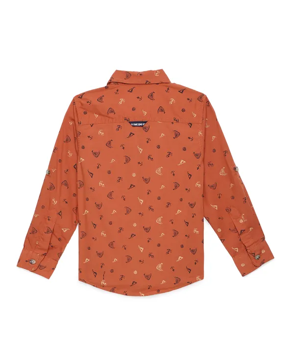 Orange_Cotton_Regular_Fit_Shirts_For_Boys