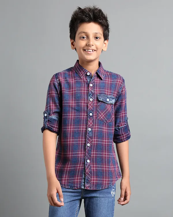 Boys_Cotton_Indigo_Checks_Denim_washed_1_Flap_Pocket_Contrast_Back_Yoke_Full_Sleeve_Shirt