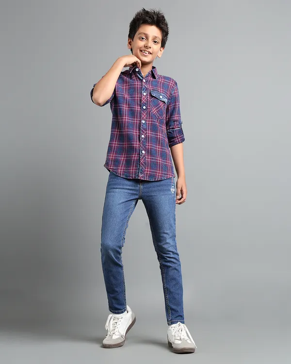 Boys_Cotton_Indigo_Checks_Denim_washed_1_Flap_Pocket_Contrast_Back_Yoke_Full_Sleeve_Shirt