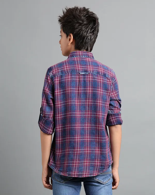 Boys_Cotton_Indigo_Checks_Denim_washed_1_Flap_Pocket_Contrast_Back_Yoke_Full_Sleeve_Shirt