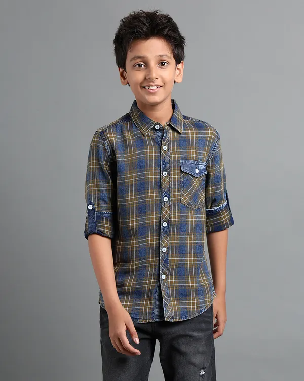 Boys_Cotton_Indigo_Checks_Denim_washed_1_Flap_Pocket_Contrast_Back_Yoke_Full_Sleeve_Shirt