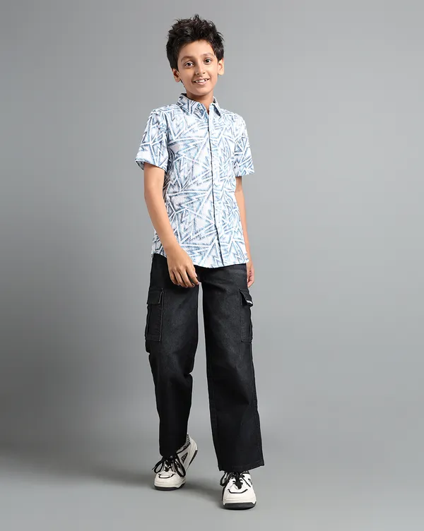 Boys_Dobby_Digital_Printed_Half_Sleeve_Shirt