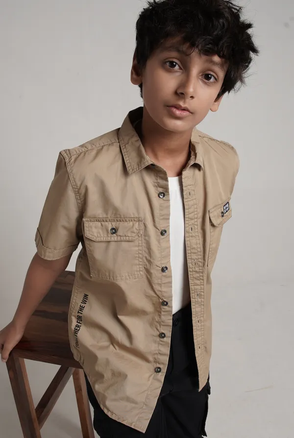 Under_Fourteen_Only_Boys_Green_Striped_Casual_Seersucker_Shirt_|_Full_Sleeves_Regular_Fit_Collared_Cotton_Shirt_with_Chest_Pocket,_Graphic_Print_&_Roll-Up_Sleeves_for_Kids