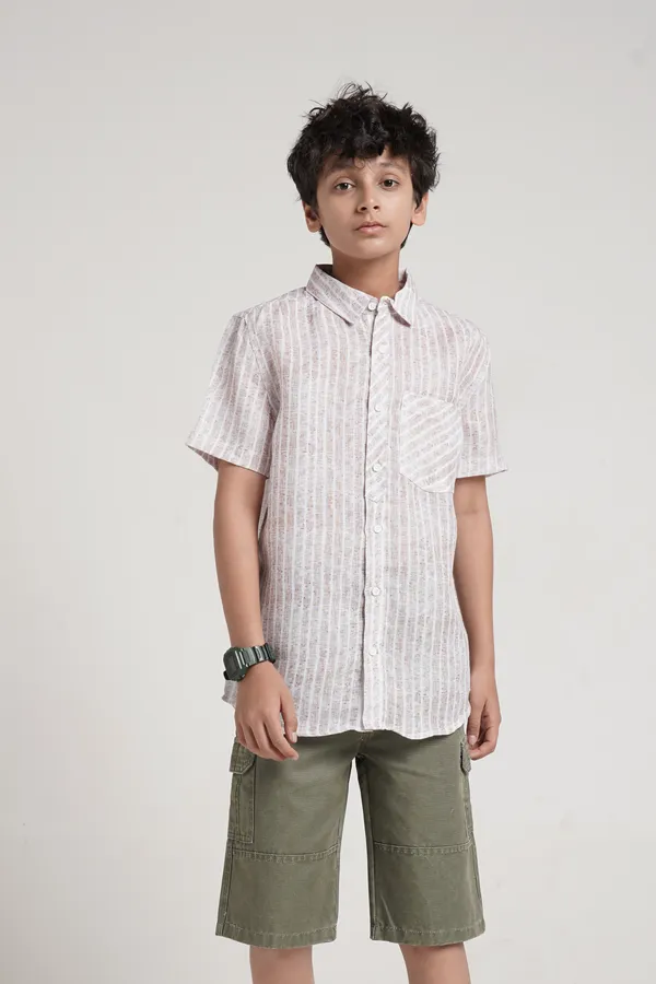 Boys_Cotton_Slub_Y/D_Stripes_Contrast_Tape_on_Patch_Pocket_Half_Sleeve_Shirt