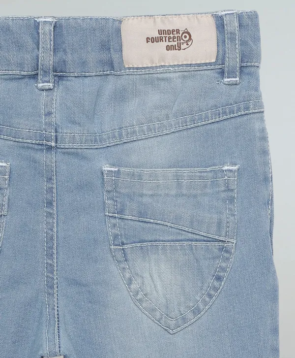 Girls_97%_Cotton_3%Spandex_Stretch_Denim_Denim_Wash_Effect_Emb_On_Front_Panel_Na__Denim