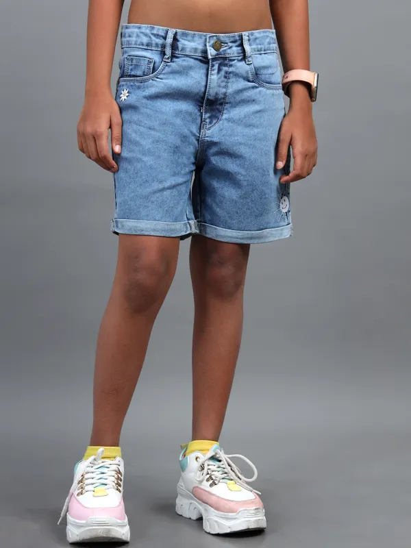 Cotton_Denim_Front_N_Back_Pocket_Embroidery_Bottom_Foldup_Denim_Shorts