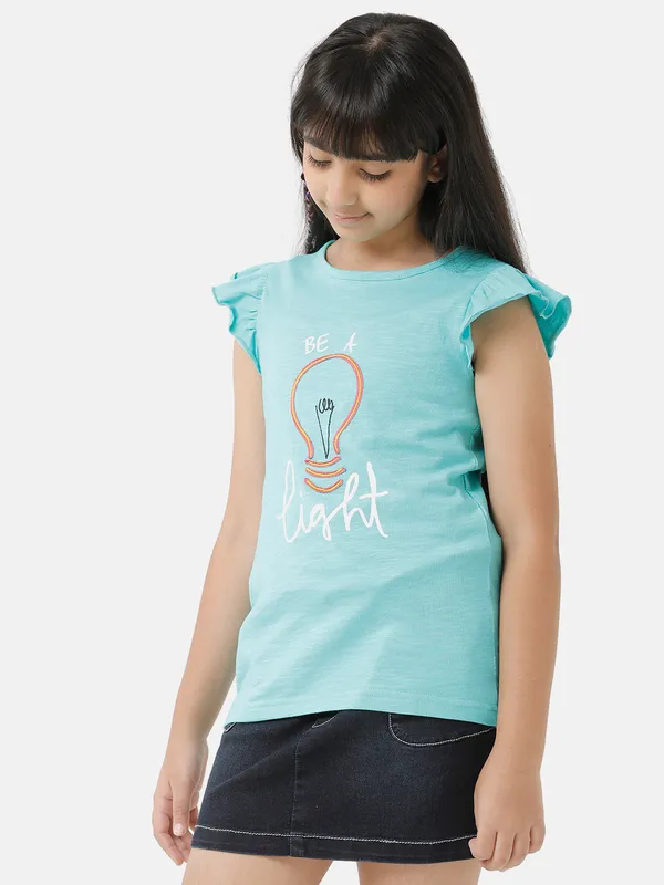 Green_Cotton_Regular_Fit_Tops_For_Girls