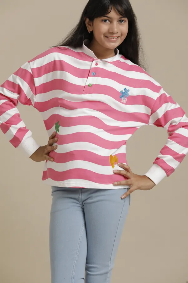 Cotton_Pink_Regular_Fit_T-Shirts_For_Girls