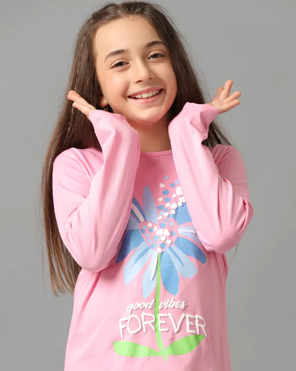 Candy_Pink_Cotton_Regular_Fit_T-Shirts_For_Girls