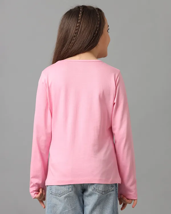 Candy_Pink_Cotton_Regular_Fit_T-Shirts_For_Girls