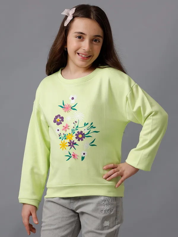 Cotton_Jade_Lime_Sweat_Shirts_For_Girls