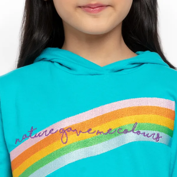 Under_Fourteen_Only_Girls_Blue_Striped_Casual_Crop_T-Shirt_|_Full_Sleeves_Relaxed_Fit_Crew_Neck_Cotton_Jacquard_Tee_with_Contrast_Pocket_&_Tie_Knot_Detail_for_Kids