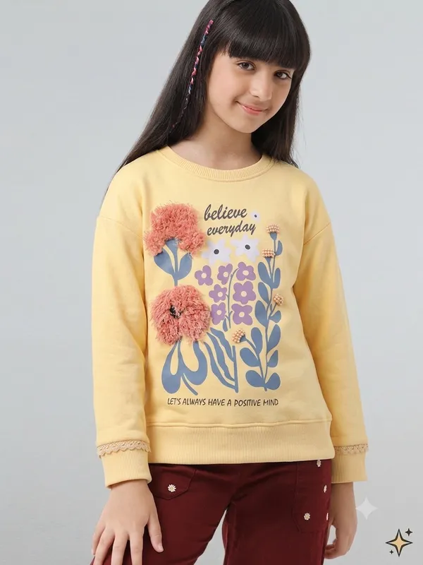 Under_Fourteen_Only_Girls_Yellow_Solid_Color_Block_Sweatshirt_|_Full_Sleeves_Relaxed_Fit_Crew_Neck_Fleece_Sweatshirt_with_Chest_Graphic_Print_for_Kids