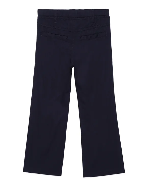 Navy_Cotton_Spandex_Flare_Pant_Trousers_For_Girls