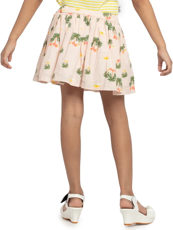 Peach_Cotton_Regular_Fit_Skirts_For_Girls