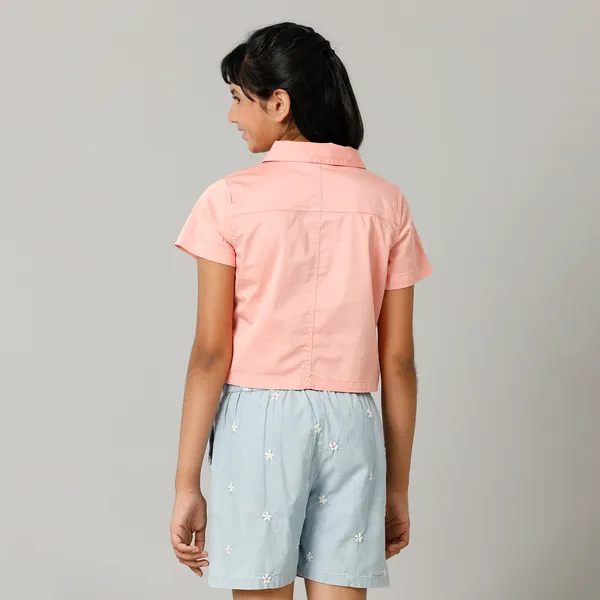 Peach_Cotton_Spandex_Regular_Fit_Tops_For_Girls