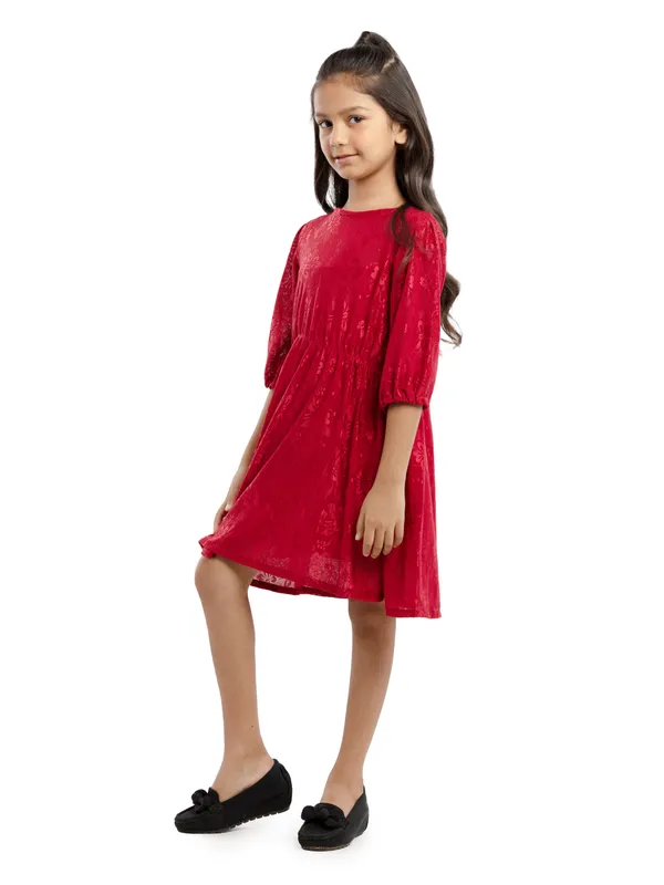 Red_Cotton_Regular_Fit_Dresses_For_Girls