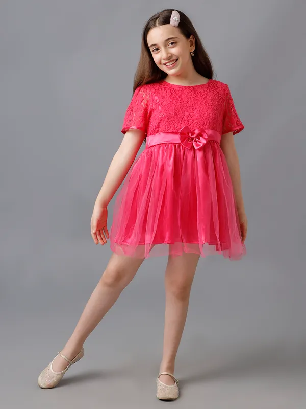 Pink_Girls_Lace_Dress_With_Net