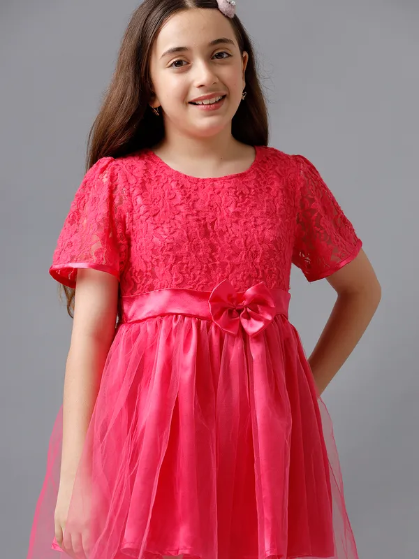 Pink_Girls_Lace_Dress_With_Net