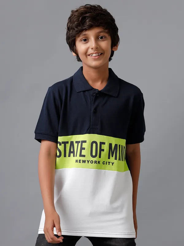 Blue_Boys_Half_Sleeve_Polo_Cut_&_Sew_T-Shirt_With_State_Of_Mind_Print