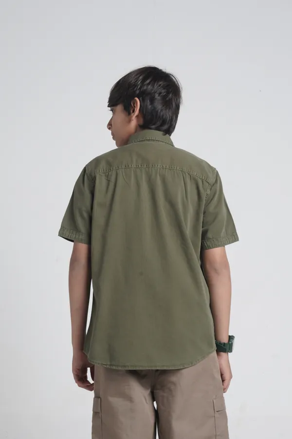 Boys_Twill_Cotton_Denim_Washed_Double_Flap_Pocket_Half_Sleeve_Shirt