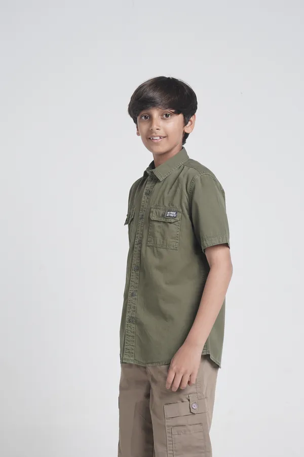 Boys_Twill_Cotton_Denim_Washed_Double_Flap_Pocket_Half_Sleeve_Shirt