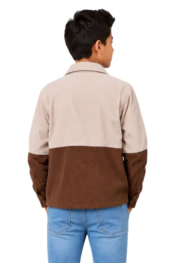 Under_Fourteen_Only_Boys_Beige_Textured_Corduroy_Jacket_|_Full_Sleeves_Relaxed_Fit_Zip-Up_Shirt_Collar_Jacket_with_Flap_Pocket_for_Kids